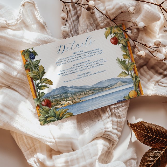 Carte D'accompagnement Mariage méditerranéen illustré (Créateur téléchargé)