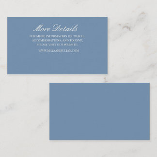 Carte D'accompagnement Mariage Minimaliste Bleu Poussiéreux