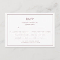 Mariage minimaliste de Monogramme d'or Rose RSVP