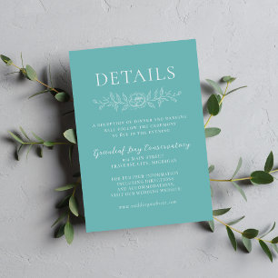 Carte D'accompagnement Mariage Minimaliste Floral Simplicité 1 Caraïbes T