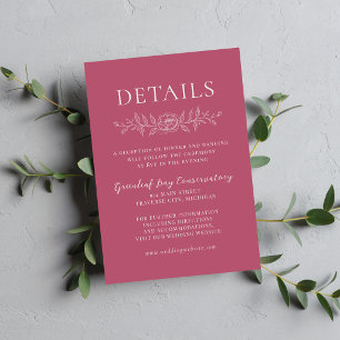 Carte D'accompagnement Mariage Minimaliste Floral Simplicité 1 Mûre