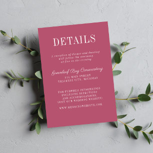 Carte D'accompagnement Mariage Minimaliste Mulberry Simplicité Florale 2