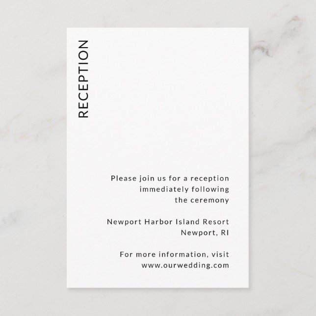 Carte D'accompagnement Mariage moderne (Devant)