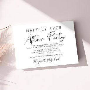 Carte D'accompagnement Mariage moderne après la fête