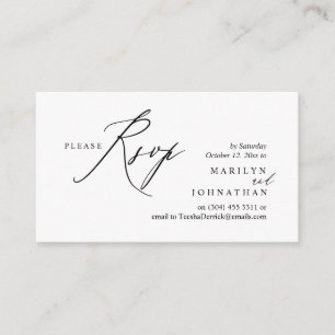 Carte D'accompagnement Mariage moderne Boho RSVP