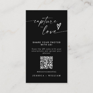 Carte D'accompagnement Mariage moderne Capter l'amour Qr Code