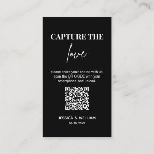 Carte D'accompagnement Mariage moderne Capter l'amour Qr Code