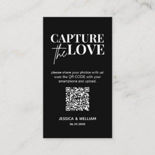Carte D'accompagnement Mariage moderne Capter l'amour Qr Code