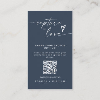 Carte D'accompagnement Mariage moderne Capter l'amour Qr Code