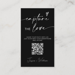 Carte D'accompagnement Mariage moderne Capter l'amour Qr Code