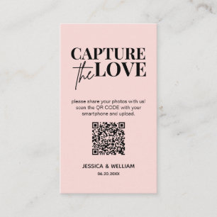 Carte D'accompagnement Mariage moderne Capter l'amour Qr Code