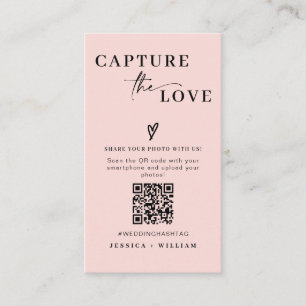 Carte D'accompagnement Mariage moderne Capter l'amour Qr Code