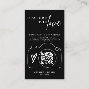 Carte D'accompagnement Mariage moderne Capter l'amour QR Code Enclôture