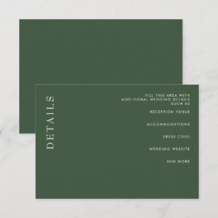 Carte D'accompagnement Mariage moderne minimaliste simple