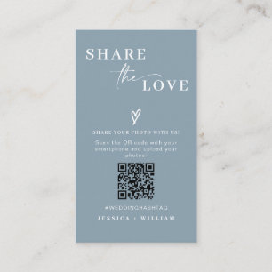 Carte D'accompagnement Mariage moderne Partagez l'amour QR Code