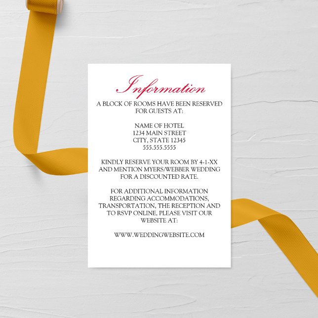 Carte D'accompagnement Mariage Monogramme de feutre de Charming Fall (Créateur téléchargé)