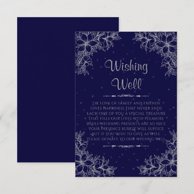 Carte D'accompagnement Mariage Orné Argent qui veut bien (Devant / Derrière)