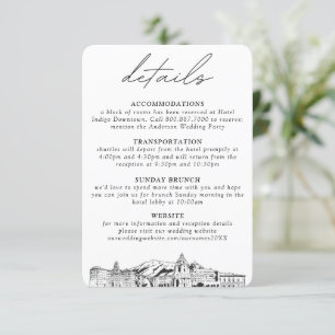 Carte D'accompagnement Mariage Pasadena Petits détails verticaux