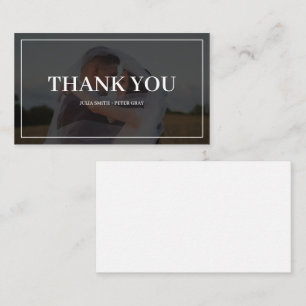 Carte D'accompagnement Mariage photo personnalisé simple et moderne