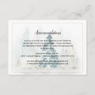 Carte D'accompagnement Mariage Plaid Buffalo de pin d'hiver
