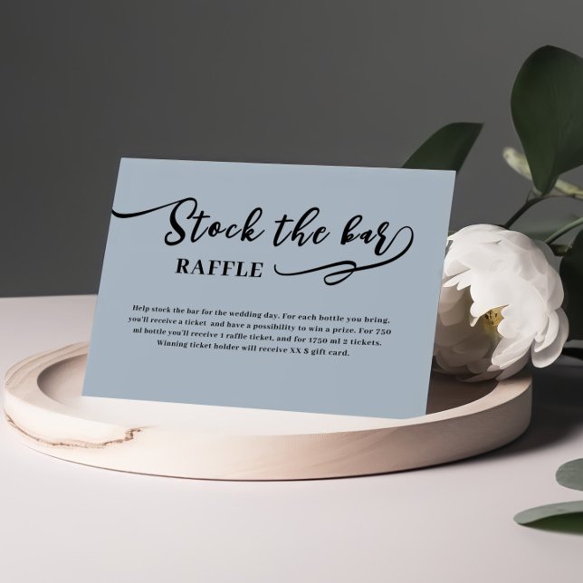 Carte D'accompagnement Mariage poussiéreux bleu scénario Approvisionner l (Créateur téléchargé)