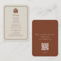 Mariage QR Code Terracotta Rustique Automnal en Fo