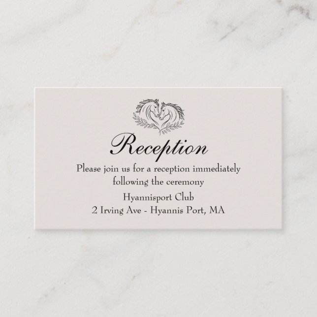 Carte D'accompagnement Mariage Réception de Style Occidental Rustique à l (Devant)