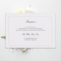 Mariage Réception Élégant Perle Moderne Classique