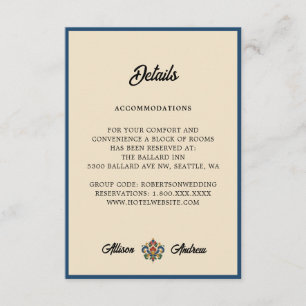 Carte D'accompagnement Mariage Rosemaling Norvégien   Enclosure de détail