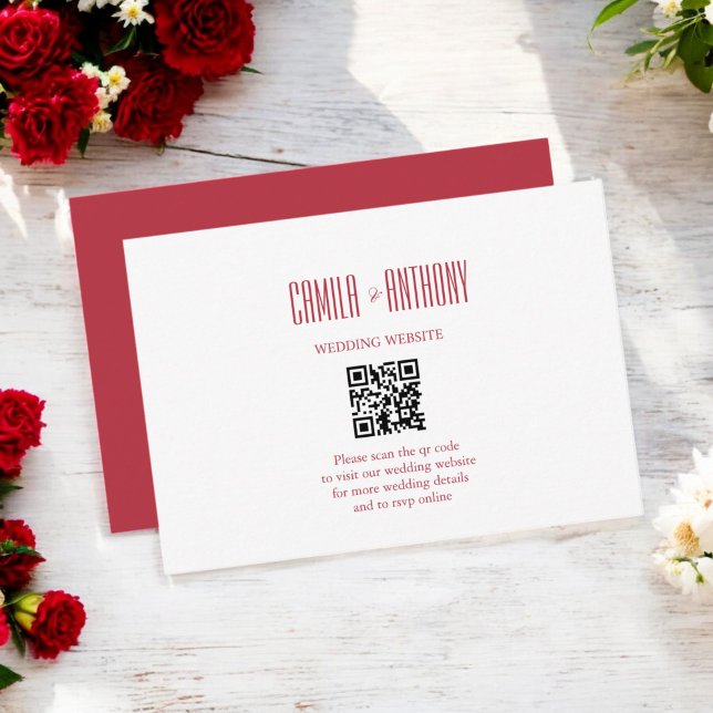 Carte D'accompagnement Mariage rouge (Créateur téléchargé)