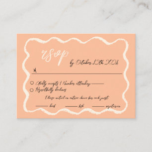 Carte D'accompagnement Mariage RSVP à la main agitée