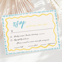 Mariage RSVP à la main agitée