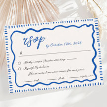 Mariage RSVP à la main agitée