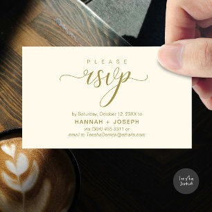 Carte D'accompagnement Mariage RSVP par téléphone ou par courriel réponse