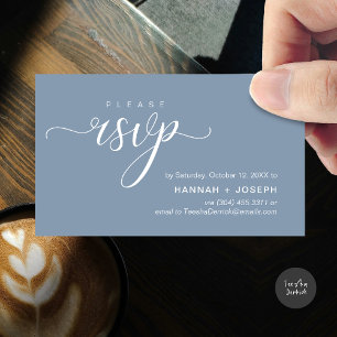 Carte D'accompagnement Mariage RSVP par téléphone ou par courriel réponse