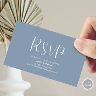 Carte D'accompagnement Mariage RSVP, répondre, Script minimaliste