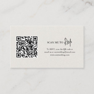 Carte D'accompagnement Mariage sobre et élégant, beige et neutre