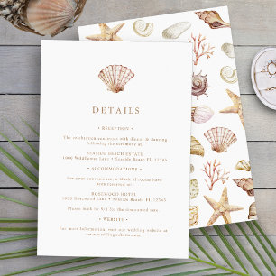 Carte D'accompagnement Mariage sur la Plage