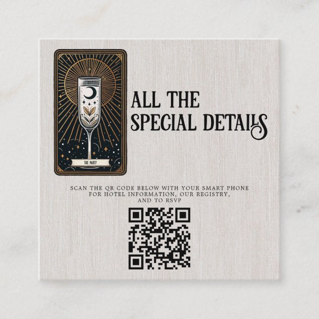 Carte D'accompagnement Mariage Tarot (Devant)