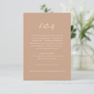 Carte D'accompagnement Mariage traditionnel neutre et élégant