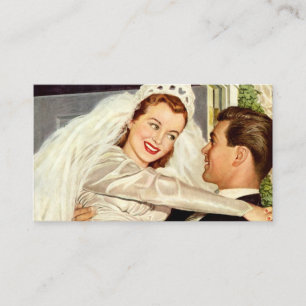 Carte D'accompagnement Mariage vintage Nouveaux mariés, Mariée heureuse e