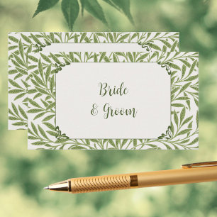 Carte D'accompagnement Mariage vintage, Victorian Willow Feuille Motif