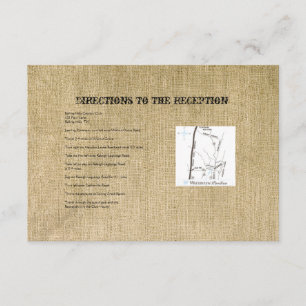 Carte D'accompagnement Mariage Western Burlap