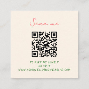 Carte D'accompagnement Mariage Whimsical Quirky manuscrit RSVP