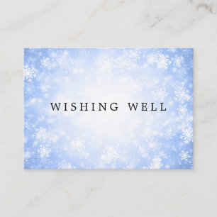 Carte D'accompagnement Mariage Wishing Well Blue Winter Wonderland