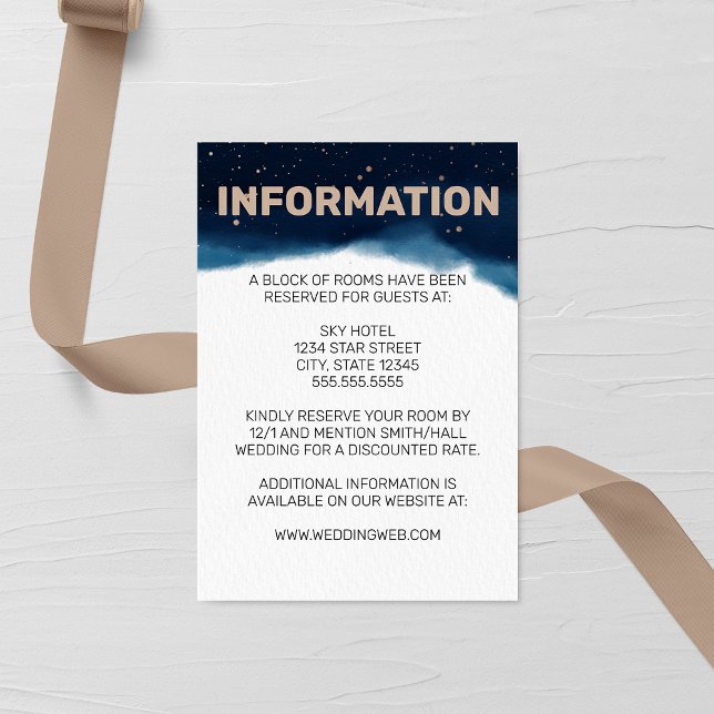 Carte D'accompagnement Marine Ombre Sky avec Mariage d'étoiles de bronze (Créateur téléchargé)