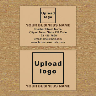 Carte D'accompagnement Marque commerciale sur rectangle Brown clair