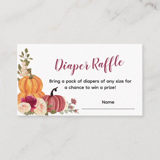 Carte D'accompagnement Marsala Bourgogne Baby shower Floral Barreau Raffl (Devant)