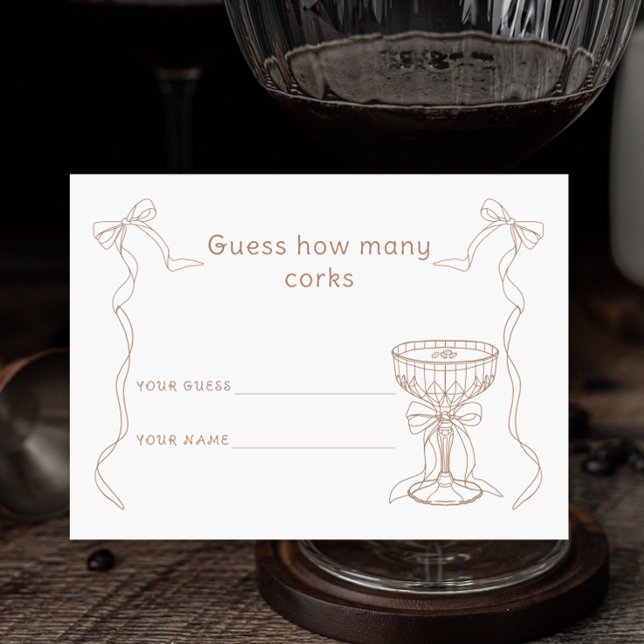 Carte D'accompagnement Martini Espresso Combien de bouchons Jeu de mariag (Créateur téléchargé)