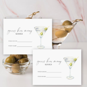 Carte D'accompagnement Martini & Matrimony jeu de baisers de mariage